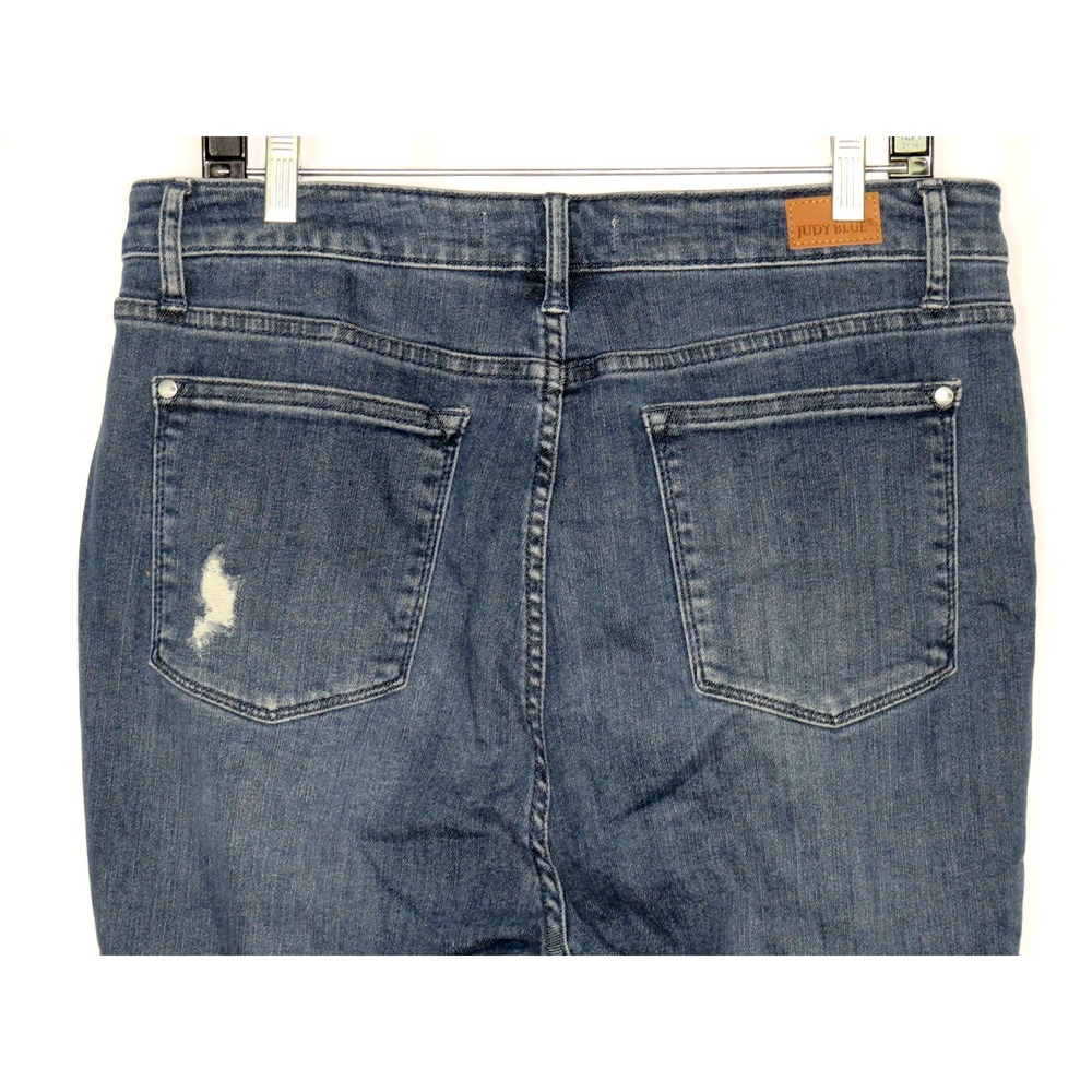 JUDY BLUE‎ Distressed Skinny Fit Stretch Ankle Fray Denim Jeans Women's 15 / 32 - Picture 6 of 10